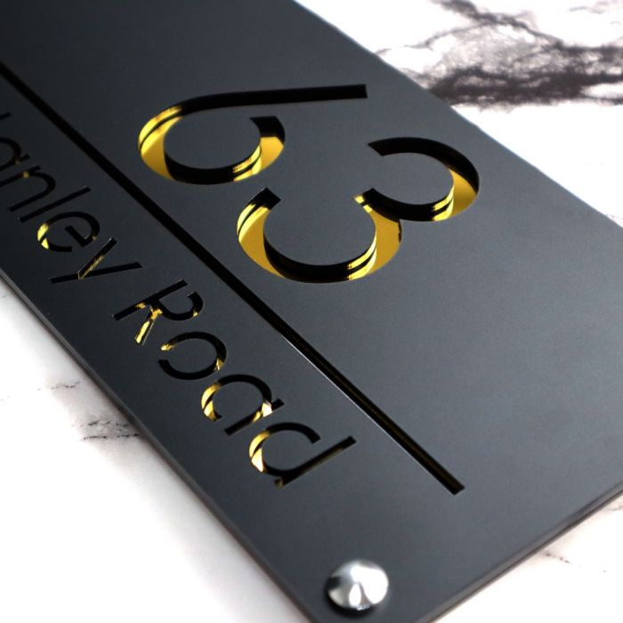 Dark Slate Gray Targa nera con numeri civici F5 targa da parete elegante argento , tagliata al laser | 280mm x 140mm 20230913122133_img_1643_a8b3860d-84d5-4f18-bfad-bb63a38c283e.jpg