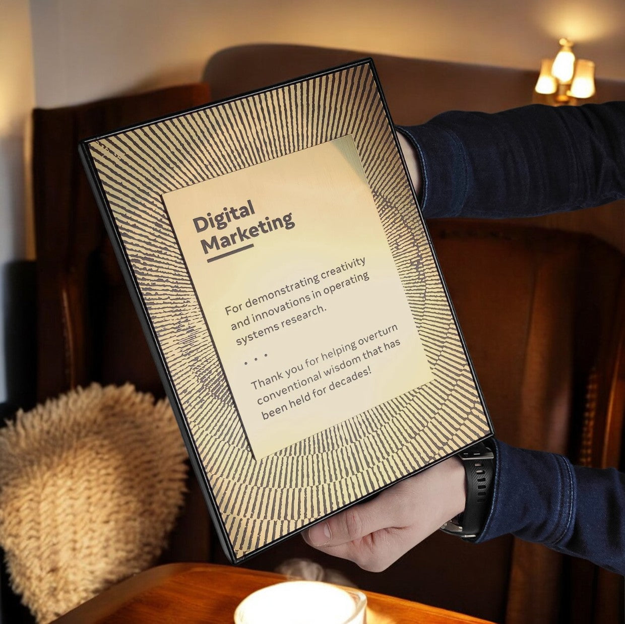Tan Premio di apprezzamento con cornice in metallo massiccio, targa personalizzata per partner commerciale, regalo unico per il miglior dipendente, trofeo premio Screenshot2025-03-18alle19.12.09-Photoroom.jpg