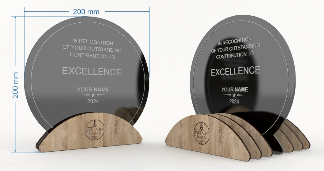 Beige Trofeo GIOTTO in legno e plexiglas personalizzato Premio Design personalizzato su misura Targa moderna personalizzata in legno che corre Personalizza unico Screenshot2025-03-19alle14.49.19.png