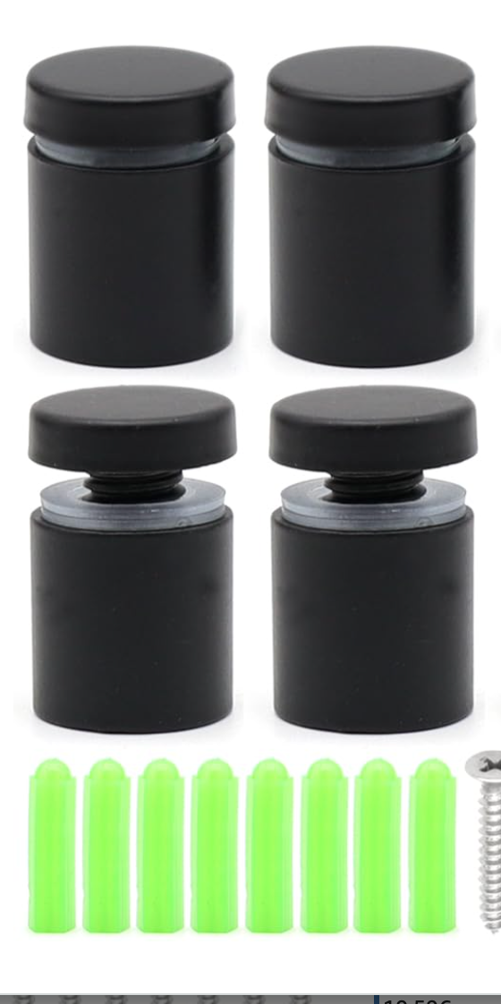 Dark Slate Gray Viti Distanziatrici 4 Pezzi in Acciaio Inox 19 x 25 mm Pubblicità Vetro Distanziatore Vite di Vetro per Cartelloni Pubblicità, Nero Screenshot2025-03-28alle16.19.28.png