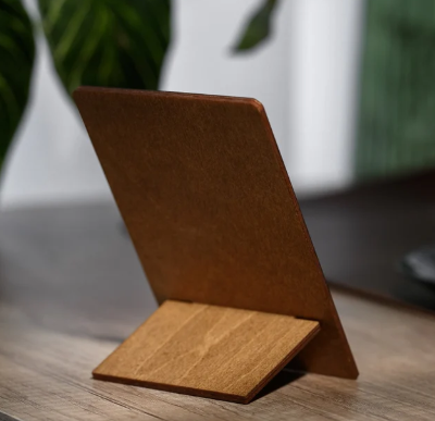 porta menu ristorante qr code stand noce in legno per beverage , supporto menu inciso, cartella menu ristorante, pannello menu, libro menu, copertina menu personalizzata, copertina menu bevande