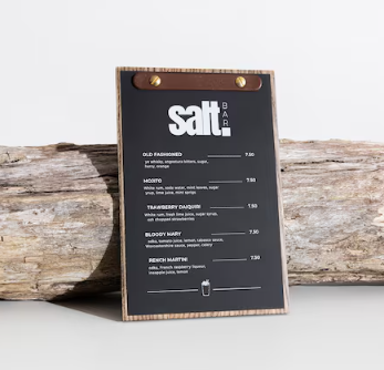Dark Slate Gray menu board con supporto a bacchetta in pelle per fogli, misura A5 supporto menu inciso, cartella menu ristorante, pannello menu, libro menu, copertina menu personalizzata, copertina menu bevande per bar e cocktail bar Screenshot2025-03-31181313.png