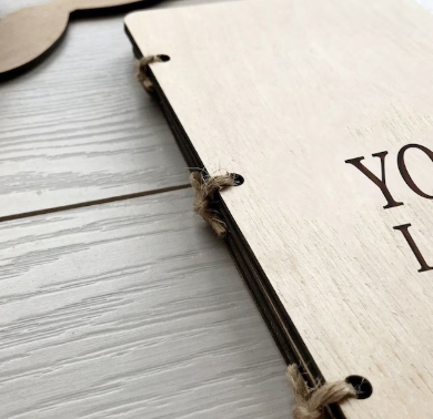 porta denaro in legno e corda personalizzato con incisione laser ricevuta per gli ospiti, per ristoranti, libretto di servizio personalizzato, presentatore di assegni per server BookWood, porta fatture personalizzato