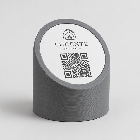 menu 3d qr code Linea MONO giallo Personalizzato per Ristorante e Bar Segnatavolo Menu Digitale Display QR 3d