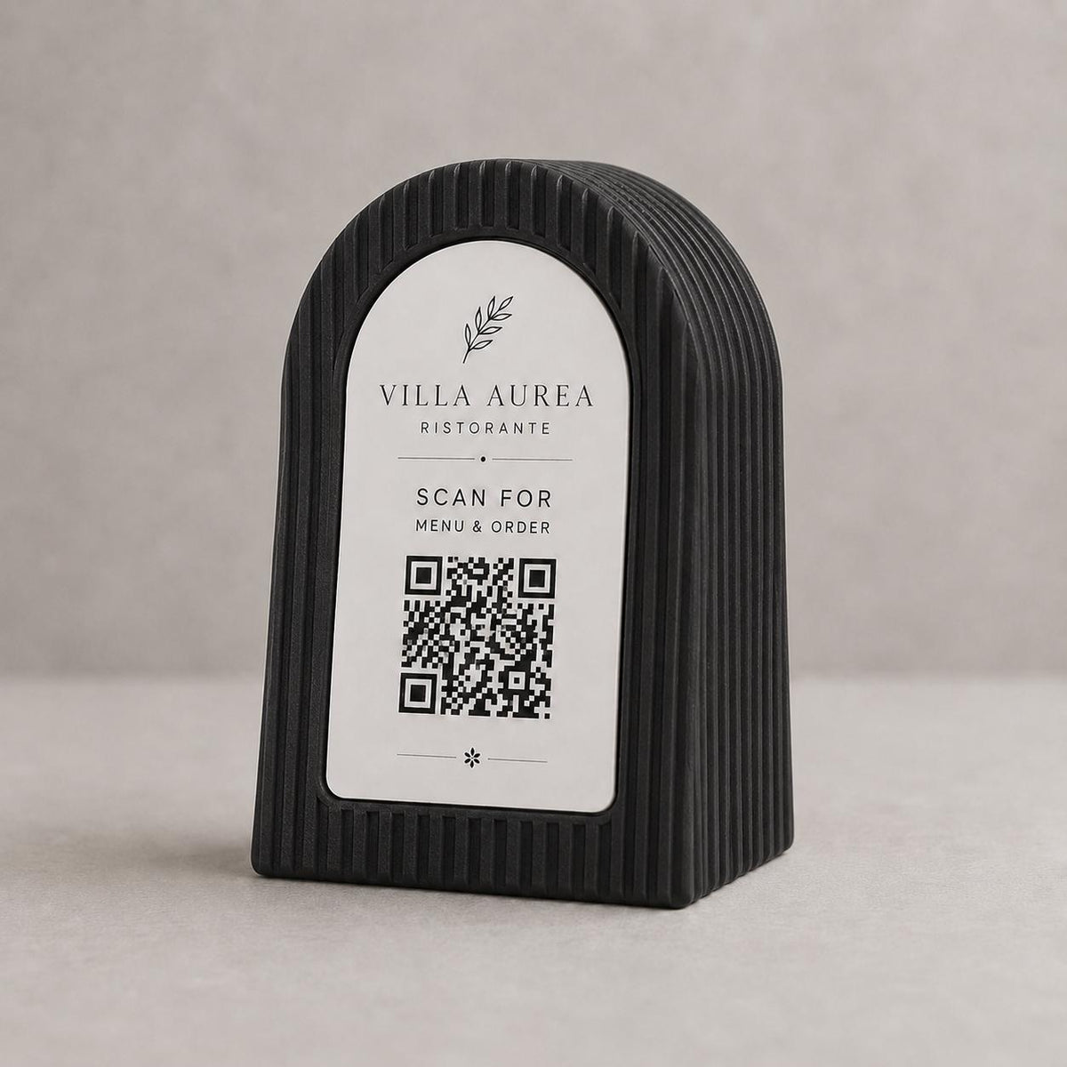 Qr code Linea japandi boho Espositore Menu QR Code in Stampa 3D e Lastra Incisa al Laser – Linea Japandi Minimal