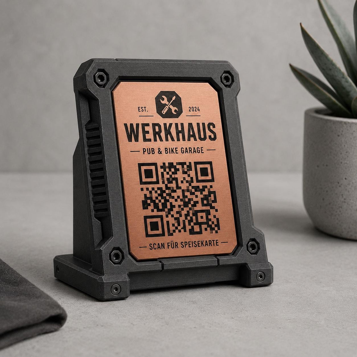 Dettaglio 8 del supporto QR Code industriale personalizzato in stampa 3D