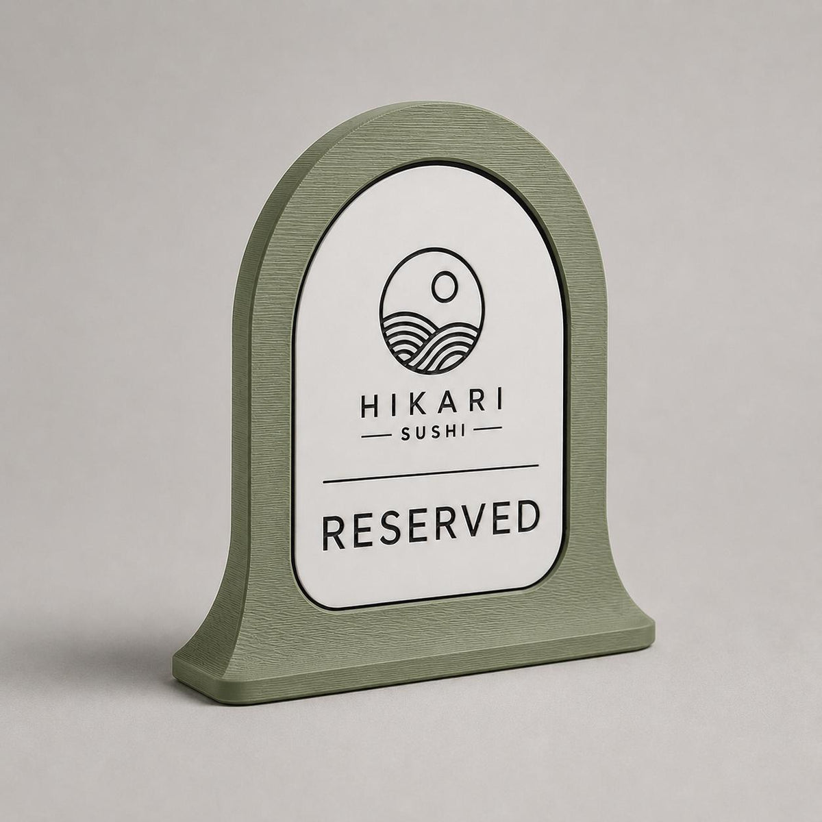 Reserved sign pop nero Personalizzato | Cartello Tavolo Riservato in Stampa 3D con Targhetta Rowmark Incisa | Table Sign per Ristoranti