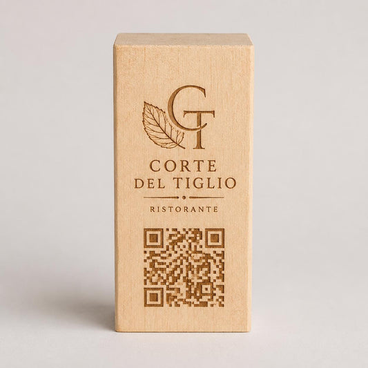 Blocchi di legno qr code grande legno di tiglio per intaglio, blocchetti di legno naturali qr code ecologico in legno, 15×5×5 cm
