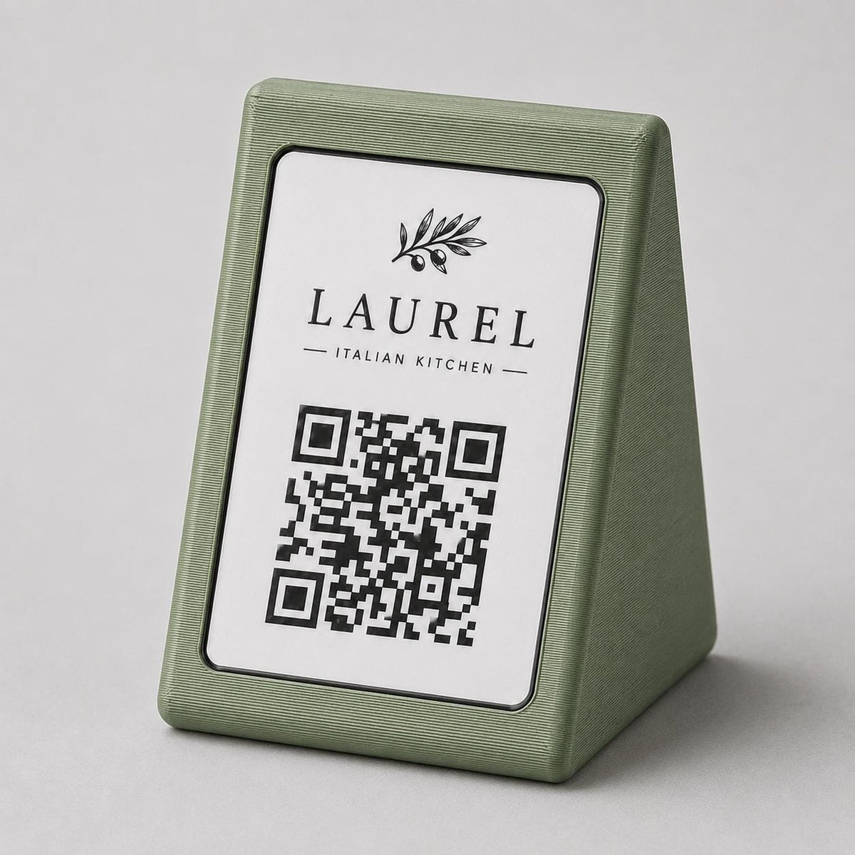 Porta Menu QR Code Personalizzato, Espositore 3D per Tavoli Ristorante e Bar, Segnatavolo con Incisione Logo, Supporto Moderno