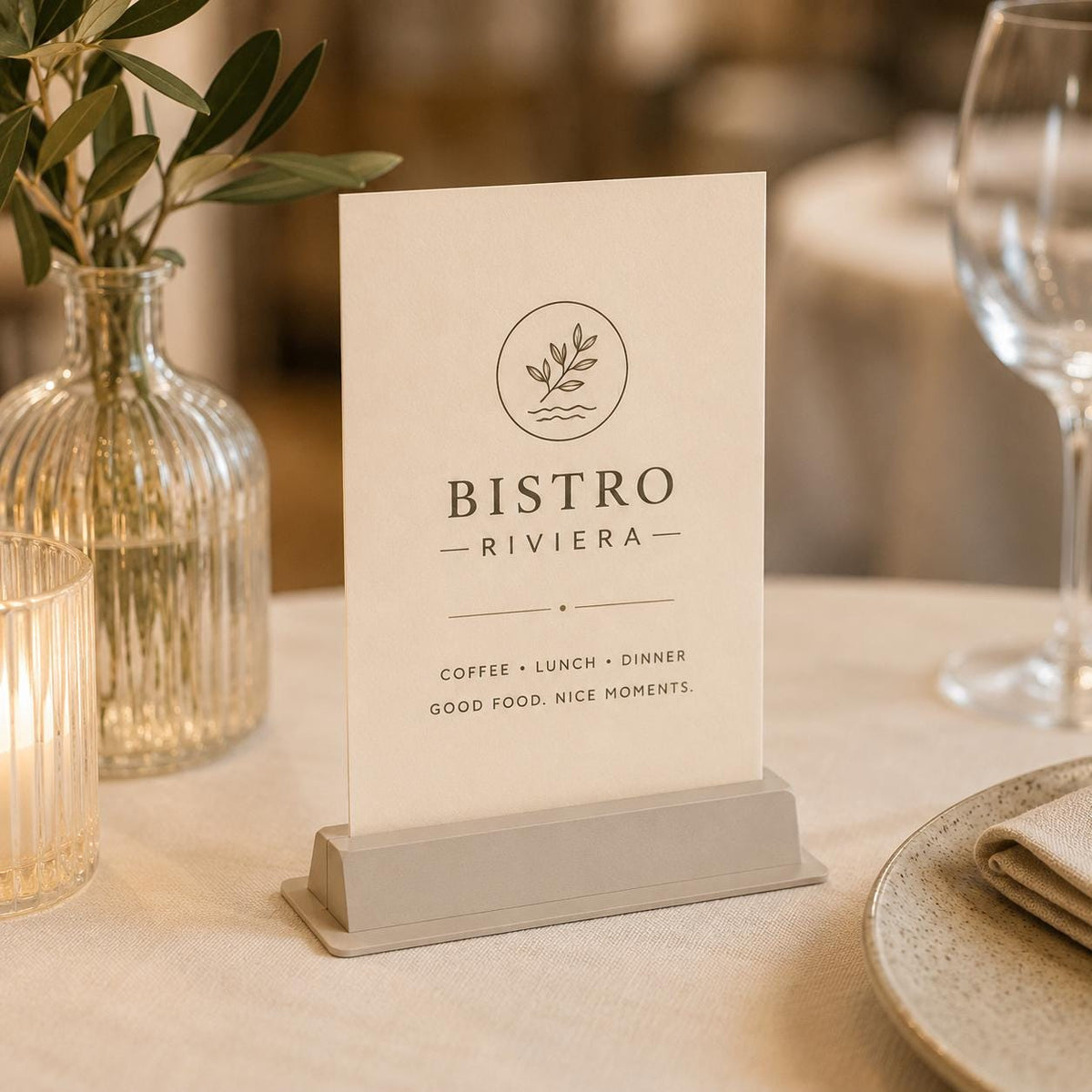 Portacartellino personalizzabile per hotel e ristorante