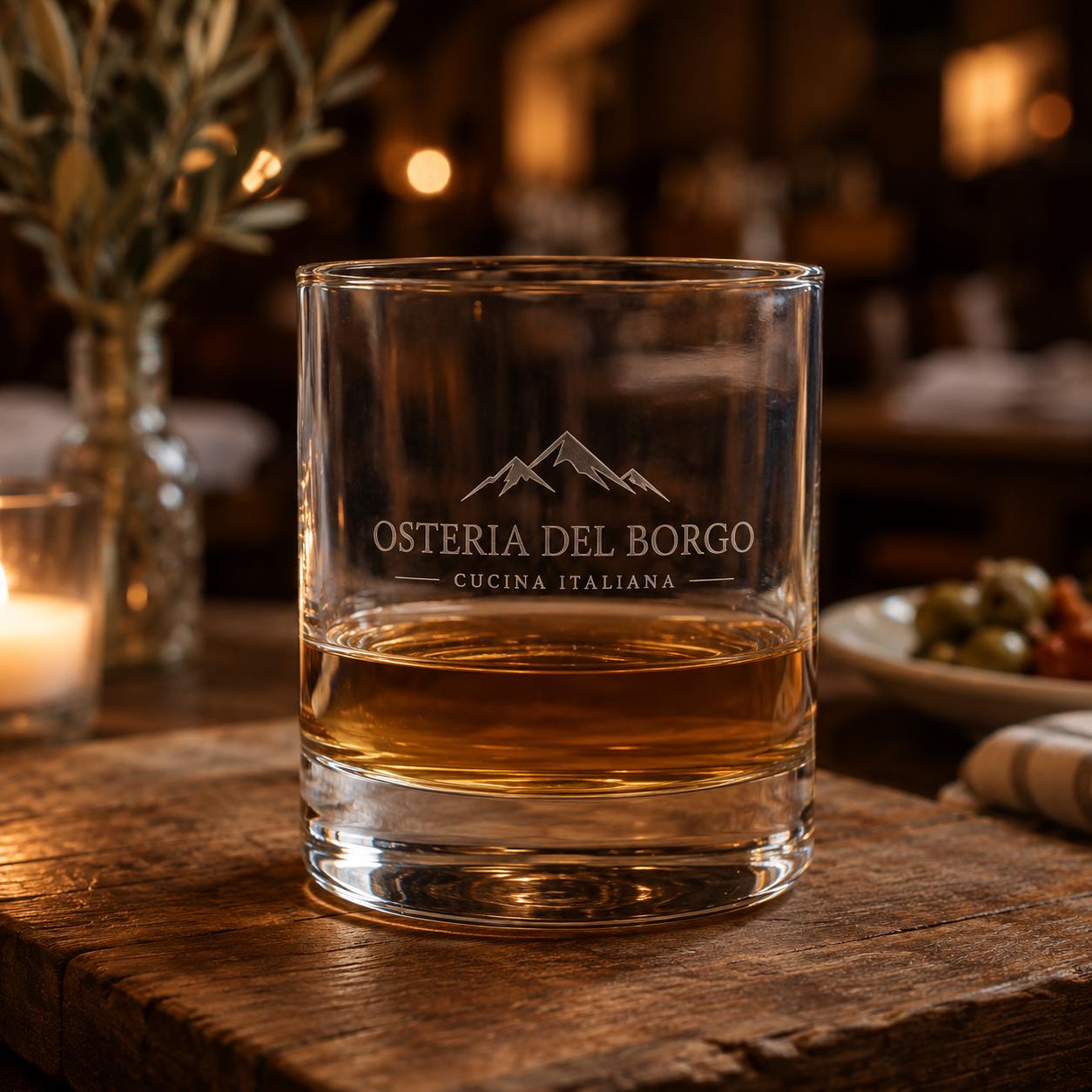 6 bicchieri bassi 20 cl in vetro - Uso professionale - Uso professionale - Ideale per amari e distillati , bar locali notturni, wine bar