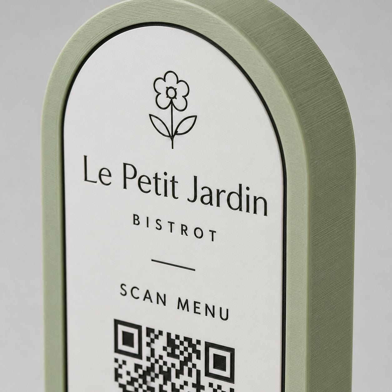 Porta Menu QR Code linea POP Bistrò Arancio Pesca Personalizzato per Ristorante e Bar Segnatavolo Menu Digitale Display QR 3d