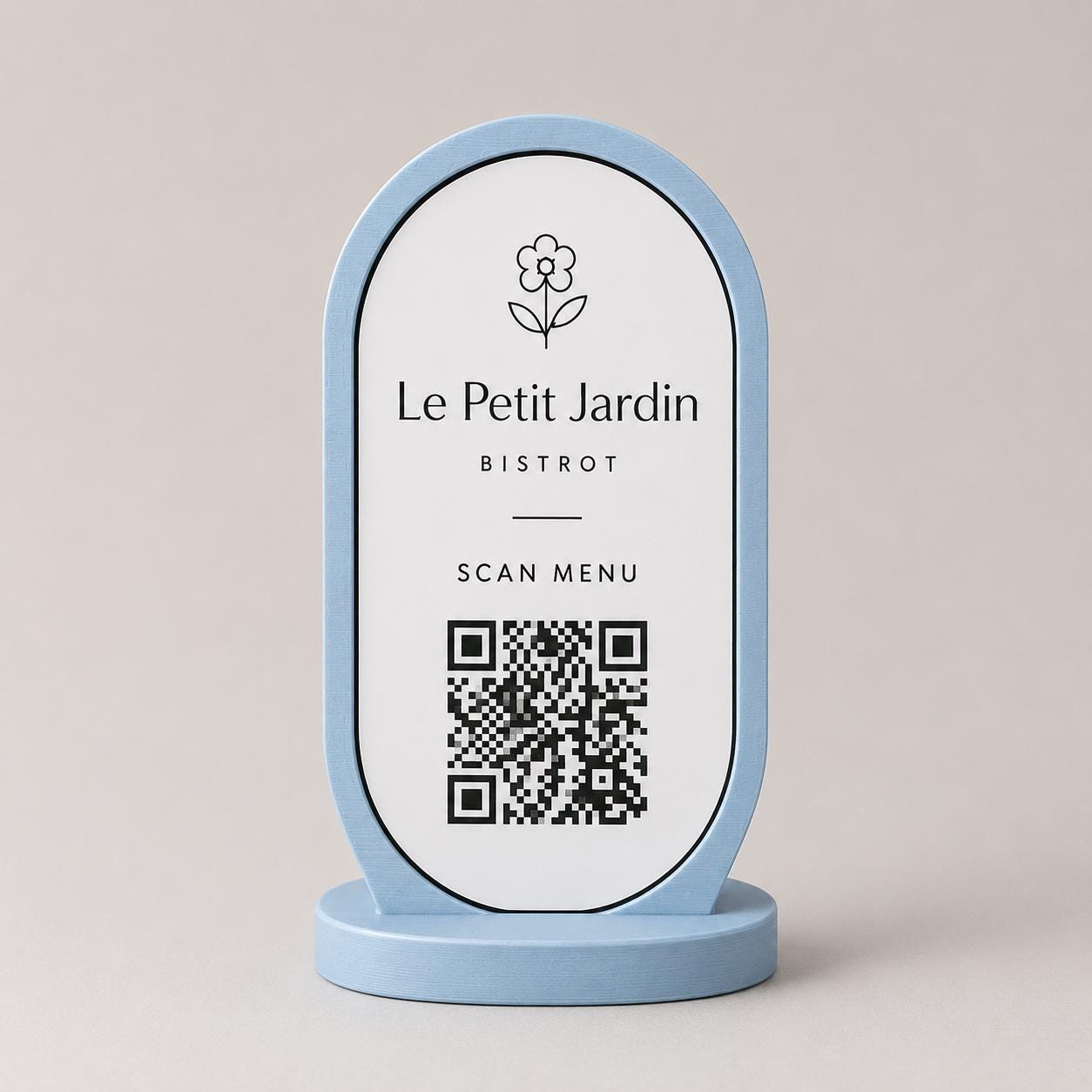 Porta Menu QR Code linea POP Bistrò Arancio Pesca Personalizzato per Ristorante e Bar Segnatavolo Menu Digitale Display QR 3d