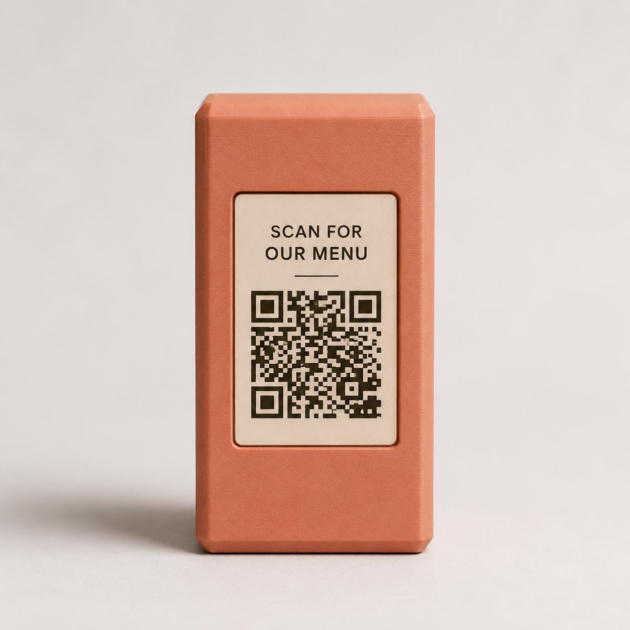 Totem QR Code linea POP bianco Personalizzato per Ristorante e Bar Segnatavolo Menu Digitale Display QR 3d