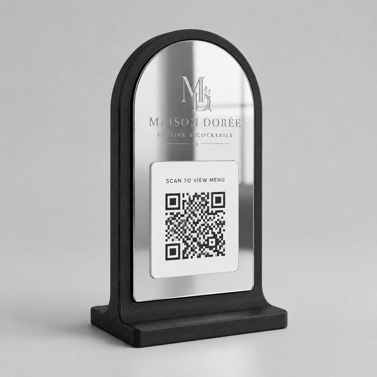 Stand qr code menu 3d qr code Linea PLEXY luxury verde salvia Personalizzato per Ristorante e Bar Segnatavolo Menu Digitale Display QR 3d