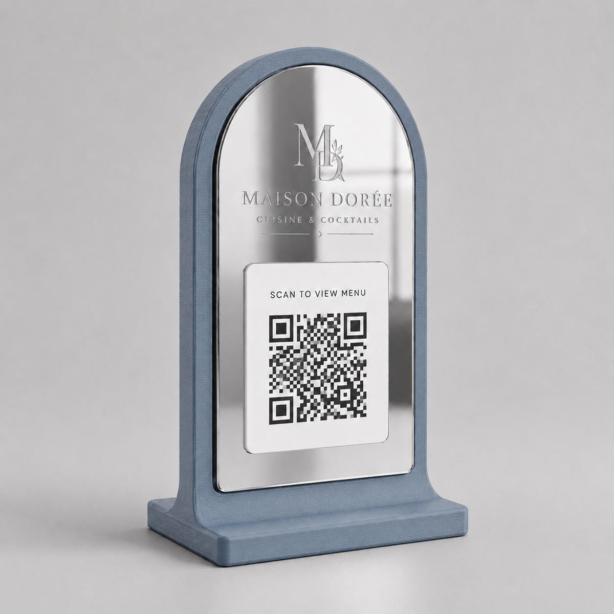 Stand qr code menu 3d qr code Linea PLEXY luxury verde salvia Personalizzato per Ristorante e Bar Segnatavolo Menu Digitale Display QR 3d