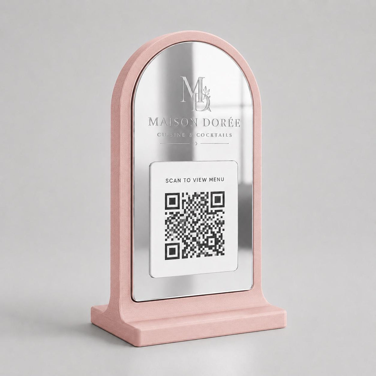 Stand qr code menu 3d qr code Linea PLEXY luxury verde salvia Personalizzato per Ristorante e Bar Segnatavolo Menu Digitale Display QR 3d
