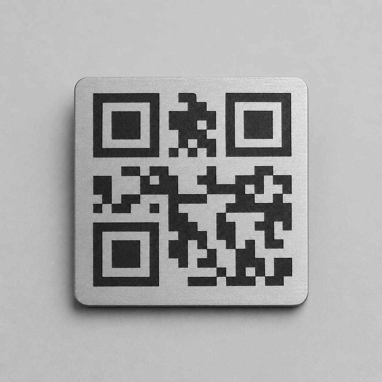 QR Code quadrato in abs effetto ottone Personalizzato | Segnaposto Ristorante Elegante | Menu Digitale Menu qr