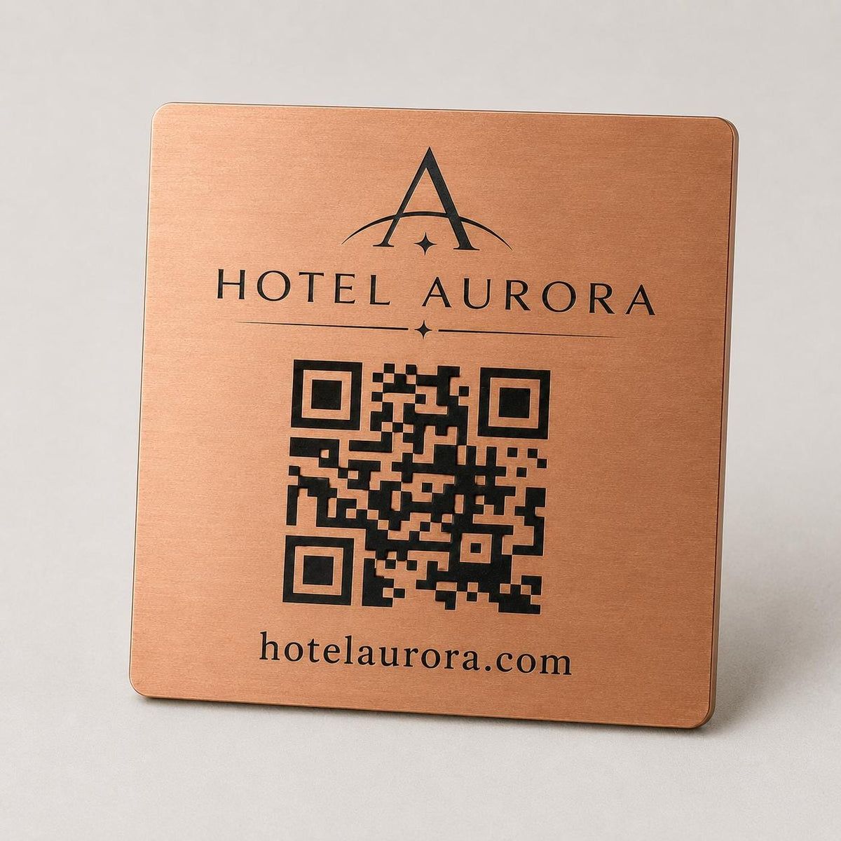QR Code etichetta con logo in abs colore bianco Personalizzato | Segnaposto Ristorante Elegante | Menu Digitale Menu qr