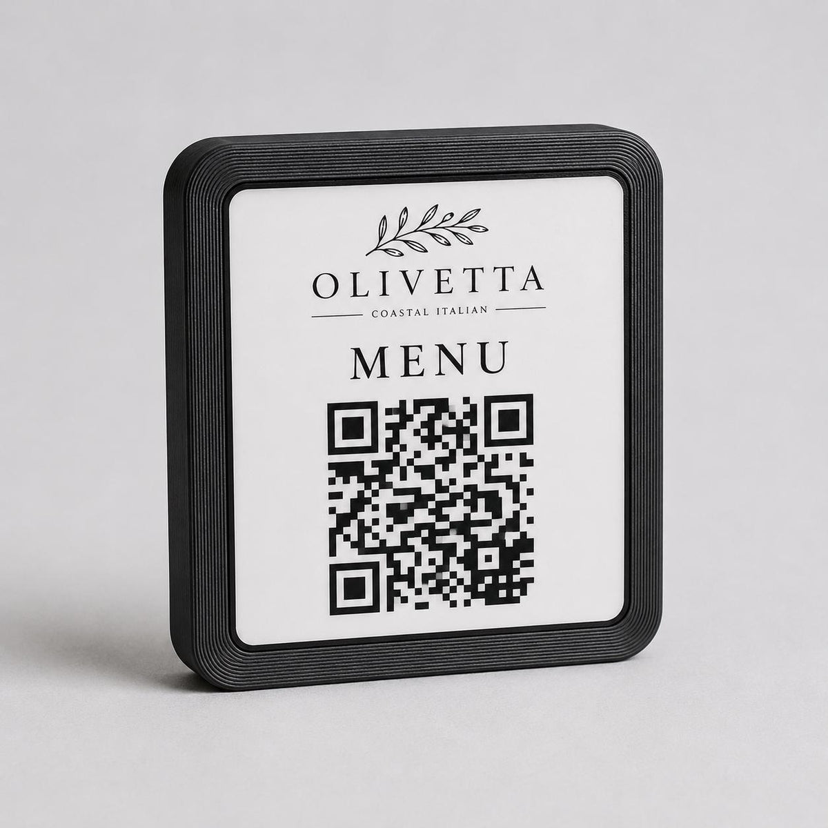 Basetta quadrata 7x7x1,5cm in plastica menu fai da te Porta Menu e Segnatavolo Personalizzato in Stampa 3D per menu contactless