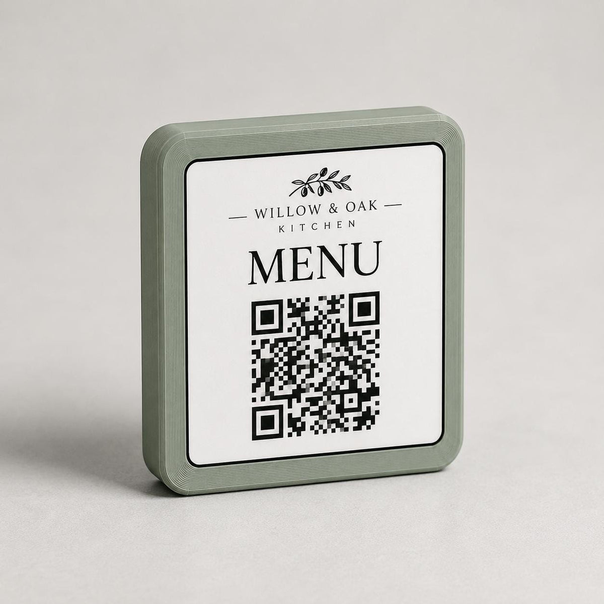 Basetta quadrata 7x7x1,5cm beige in plastica menu fai da te Porta Menu e Segnatavolo Personalizzato in Stampa 3D per menu contactless