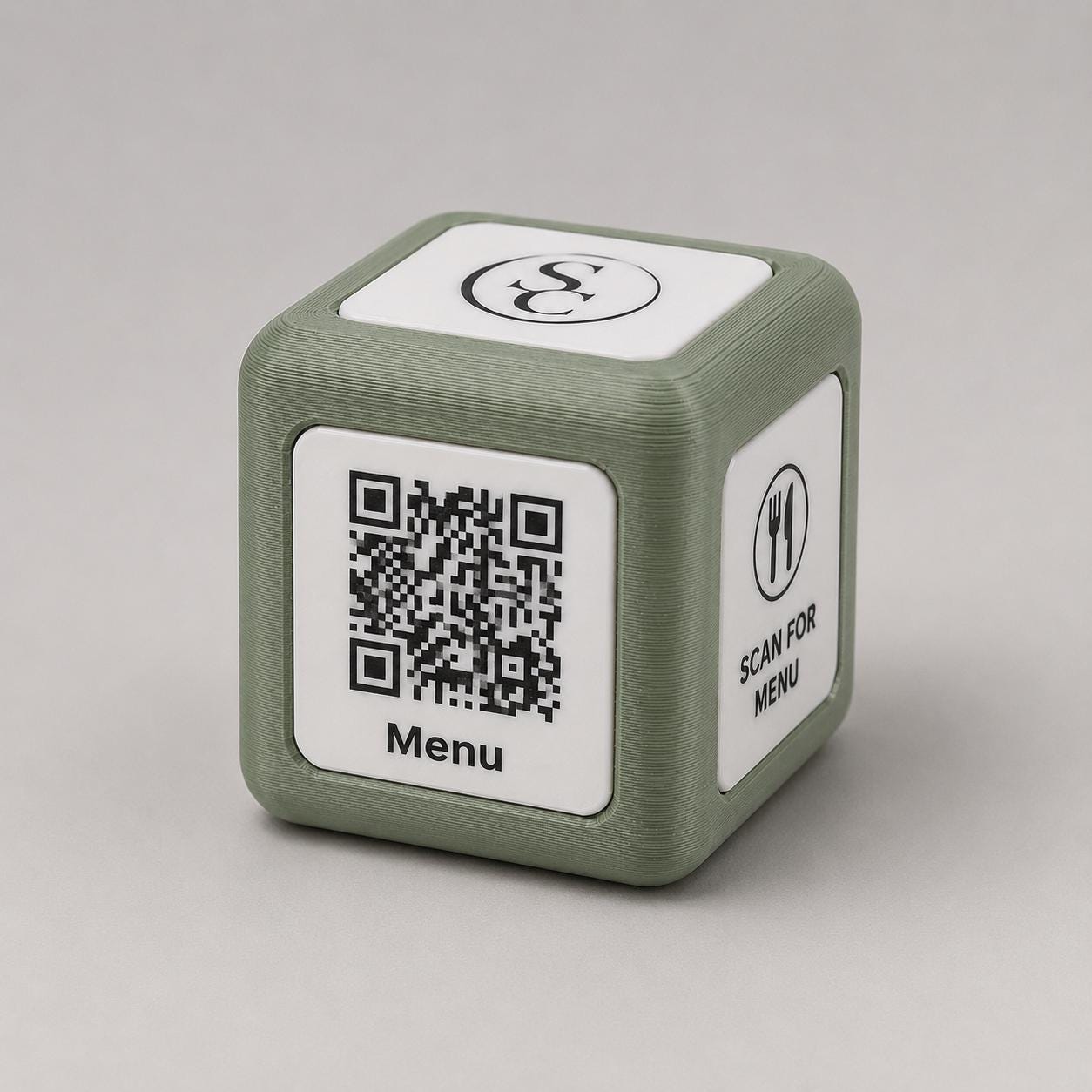 Cubetto nero Espositore QR Code Personalizzato | Menu Digitale, Social Media, Wi-Fi | Stampa 3D e Incisione Laser | Per Ristoranti, Bar