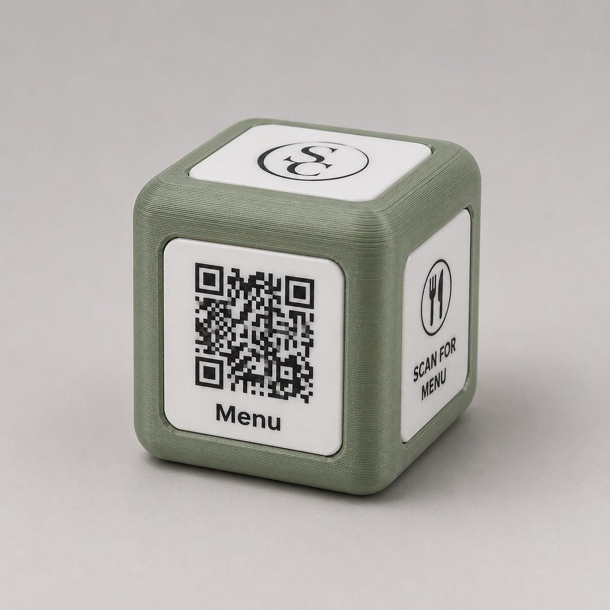 Cubo Espositore QR Code Personalizzato | Menu Digitale, Social Media, Wi-Fi | Stampa 3D e Incisione Laser | Per Ristoranti, Bar ed Eventi