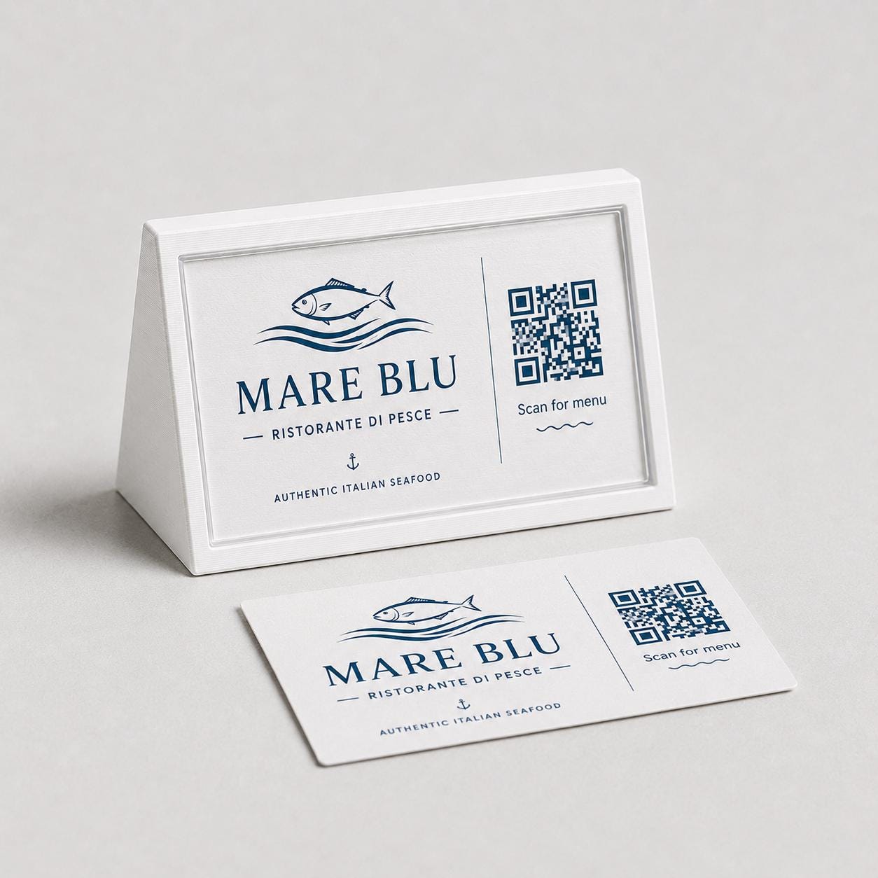 Porta QR Code da Tavolo per Ristoranti | Supporto Biglietto da Visita Personalizzabile | Espositore Menu QR in Stampa 3D con Plexiglass