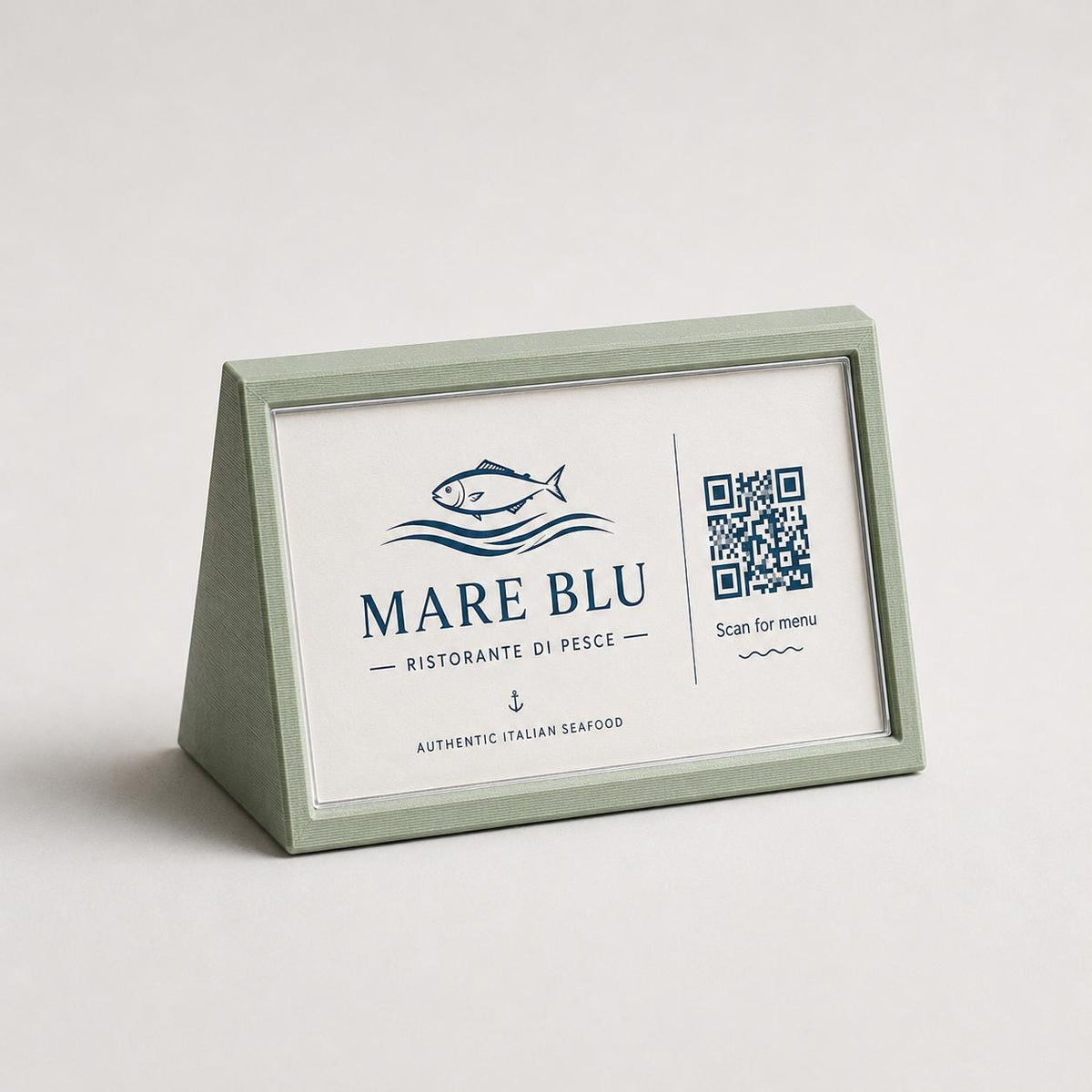 Porta QR Code da Tavolo nero qr code intercambiabile per Ristoranti | Supporto Biglietto da Visita Personalizzabile | Espositore Menu QR