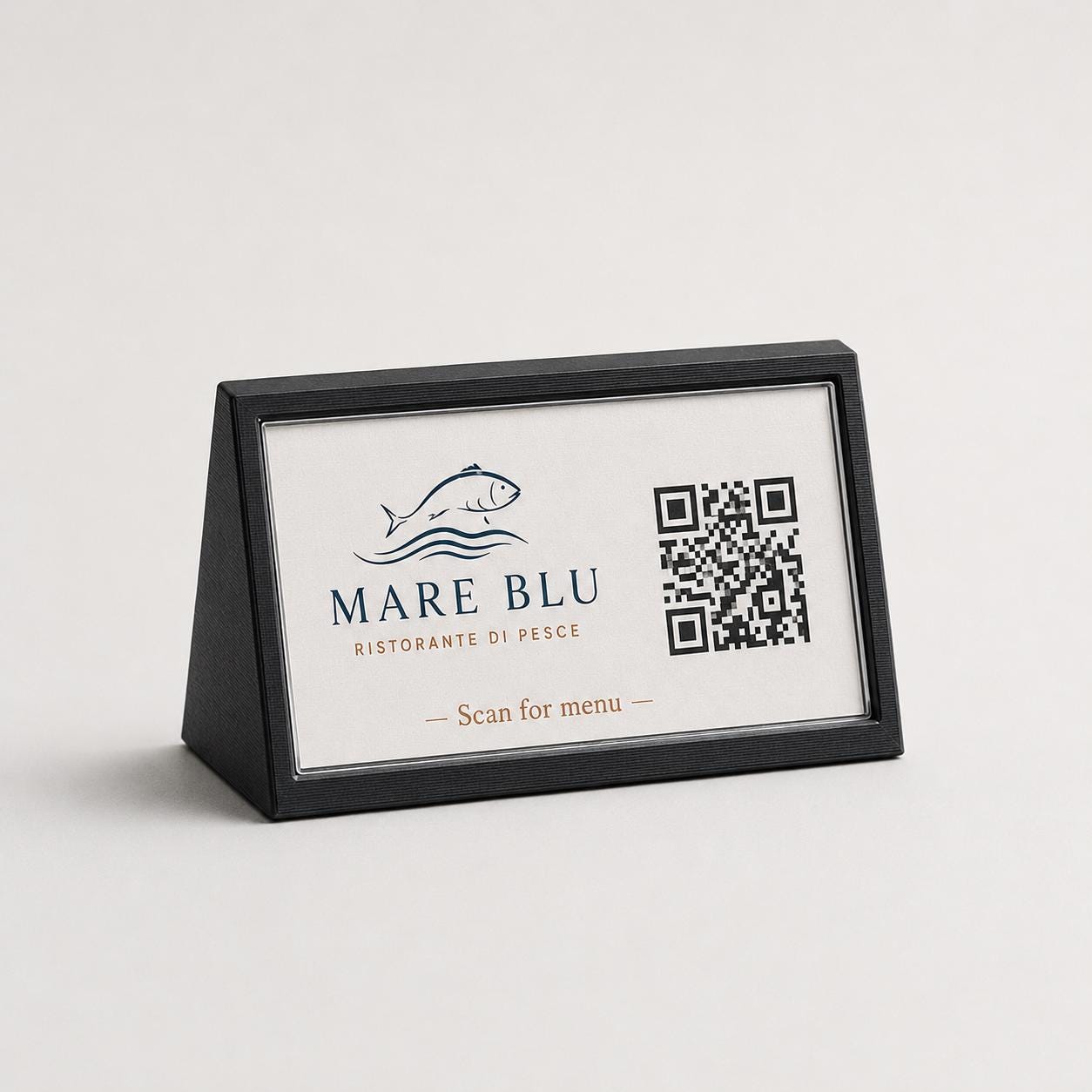 Porta QR Code da Tavolo per Ristoranti | Supporto Biglietto da Visita Personalizzabile | Espositore Menu QR in Stampa 3D con Plexiglass