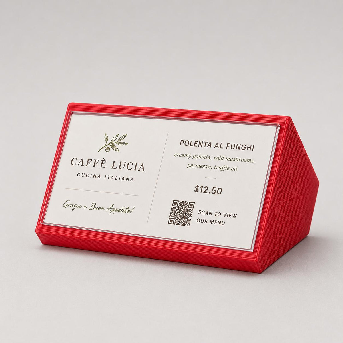 Display QR Code Tavolo qr code intercambiabile per Ristoranti | Supporto Biglietto Visita Personalizzabile| Espositore Menu QR