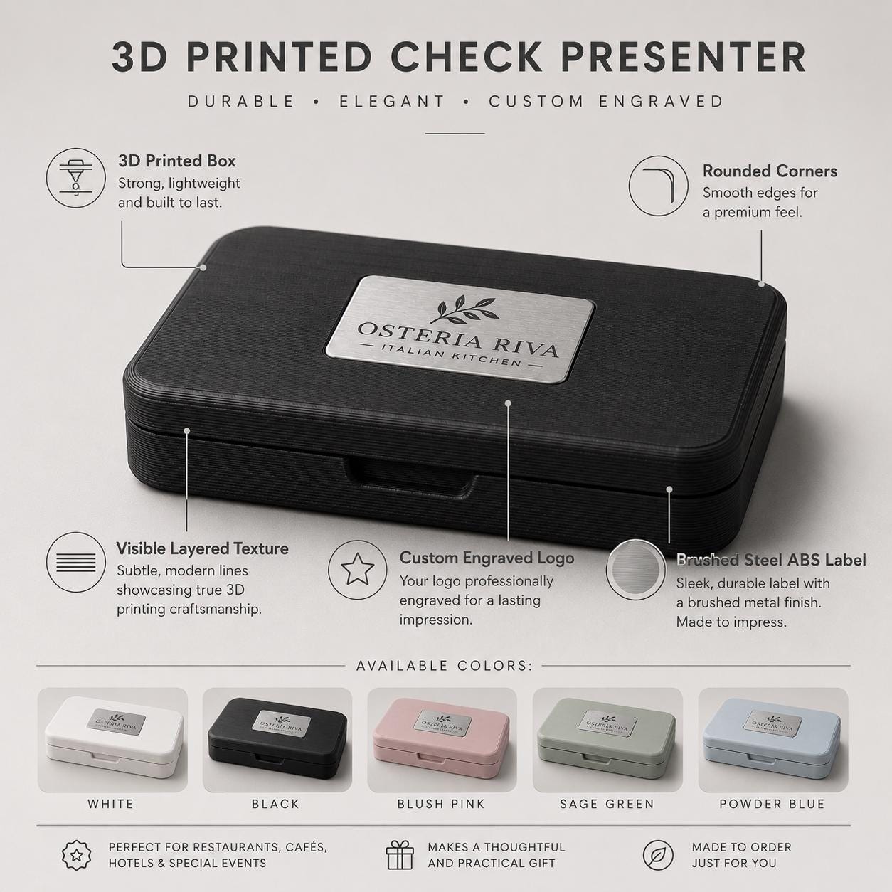 Set scatoline portaconto personalizzate in stampa 3D con coperchio – immagine 9