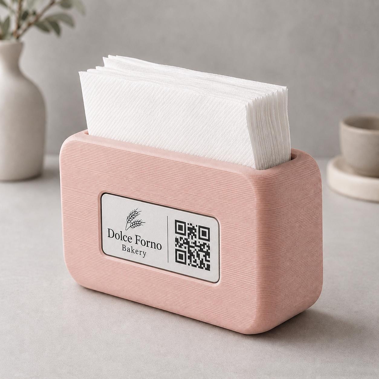 Dettaglio 4 del portatovaglioli QR Code Linea POP Bistrò personalizzato