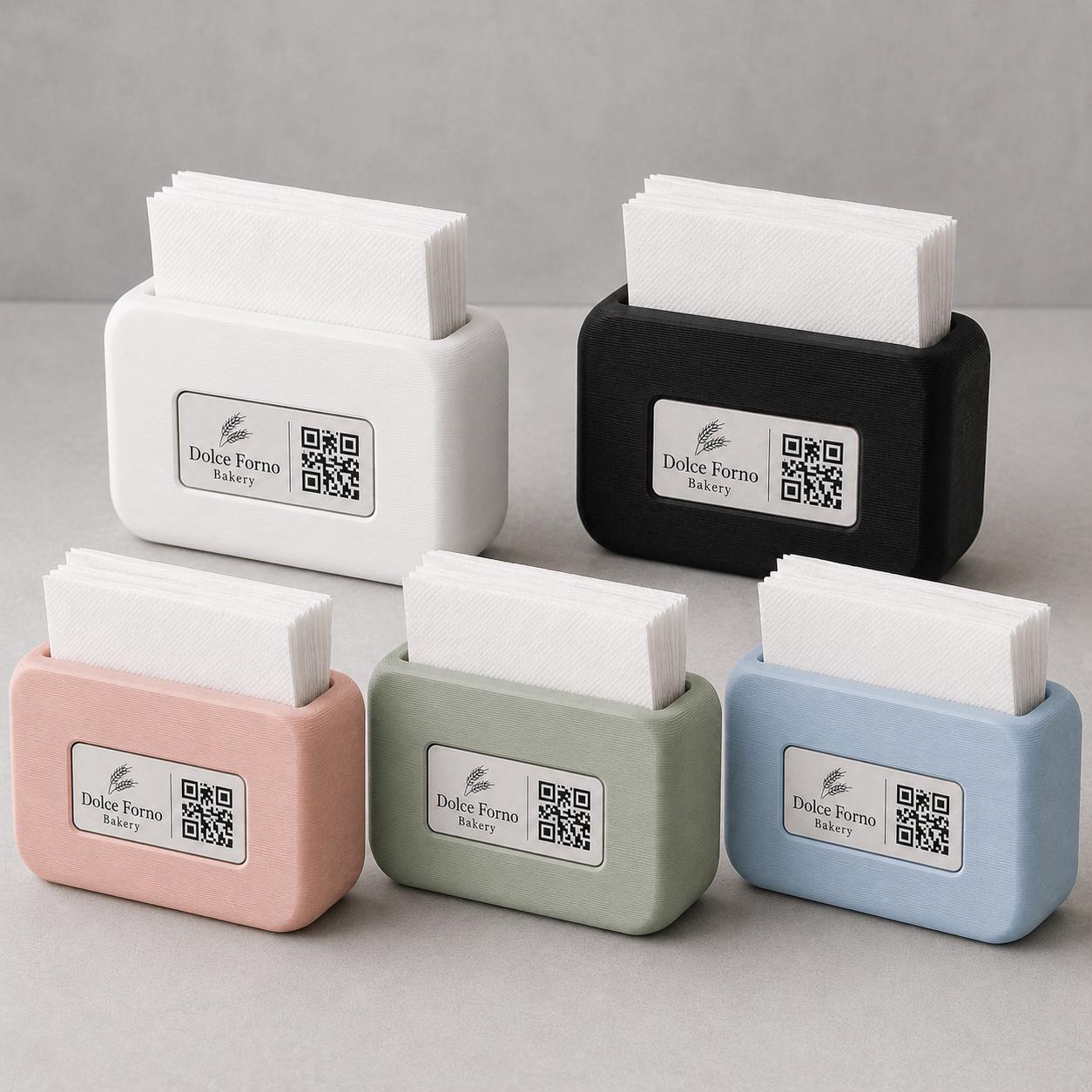 Dettaglio 7 del portatovaglioli QR Code Linea POP Bistrò personalizzato