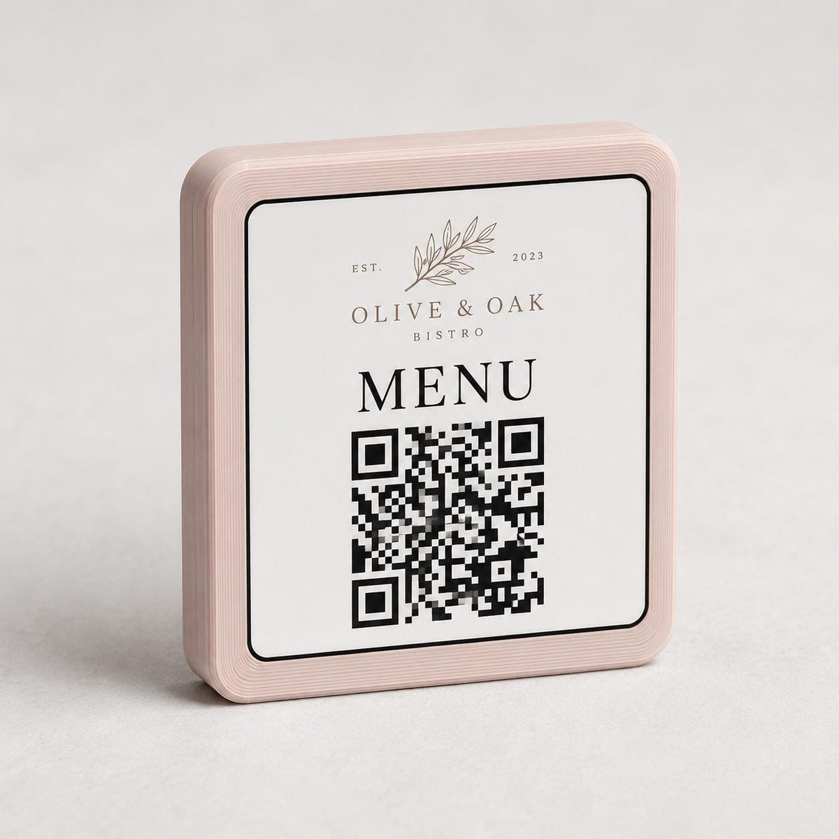 Basetta quadrata 7x7x1,5cm in plastica menu fai da te Porta Menu e Segnatavolo Personalizzato in Stampa 3D per menu contactless