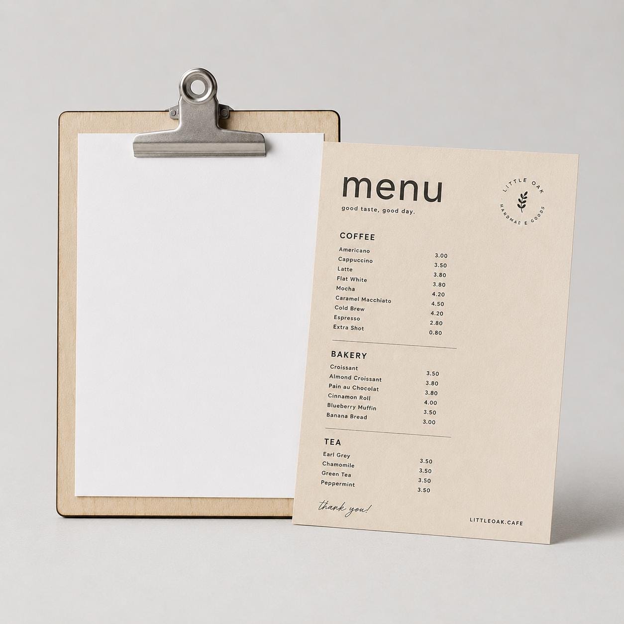 Portamenu molletta bulldog in legno pioppo bacchetta stretta formato A4 Personalizzato | Menu Ristorante personalizzato| Copertina
