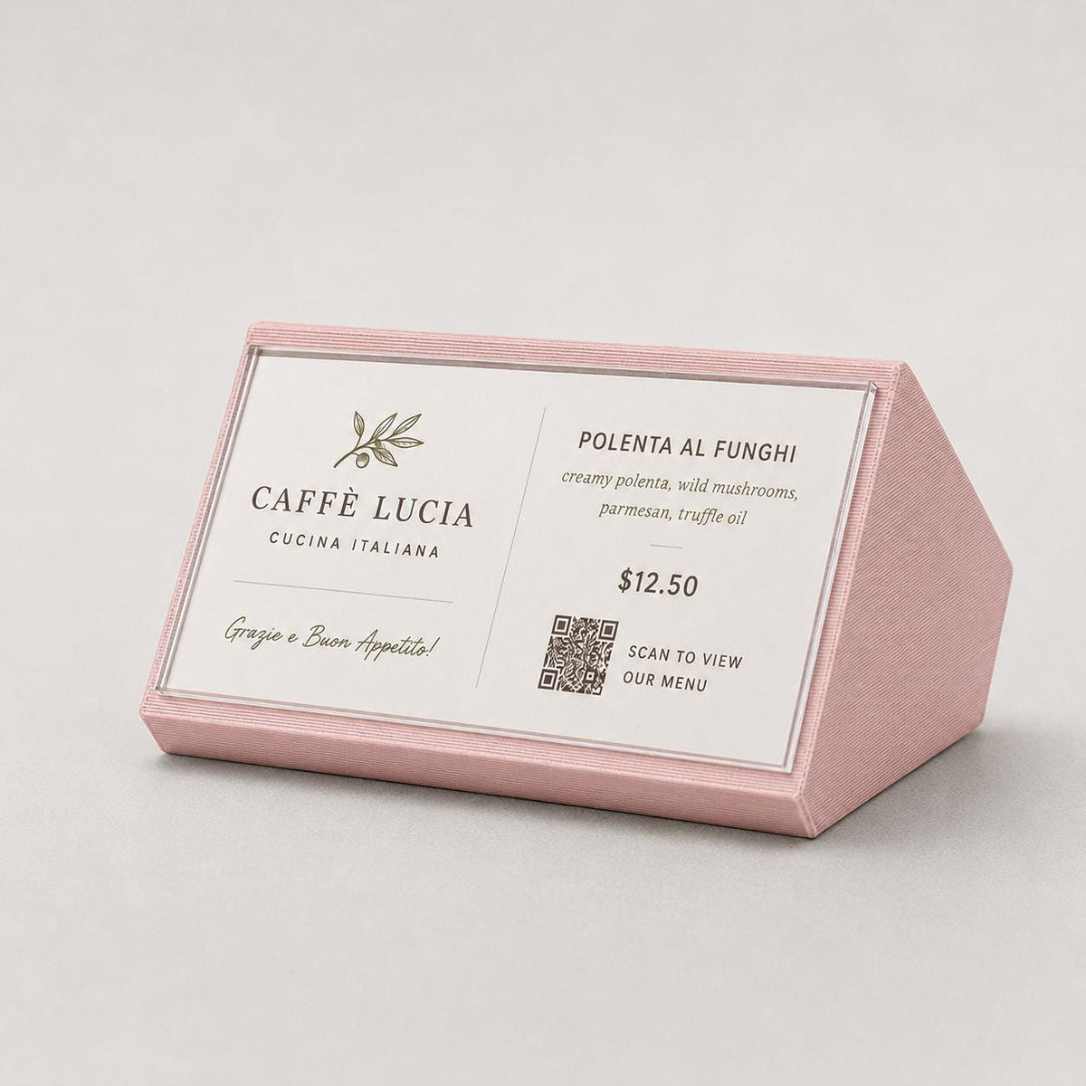 Display QR Code Tavolo qr code intercambiabile per Ristoranti | Supporto Biglietto Visita Personalizzabile| Espositore Menu QR
