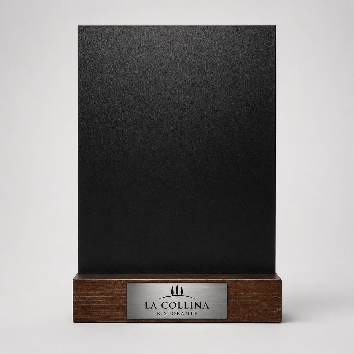 Set 10 pezzi Porta Menu Tavolo Personalizzato, Espositore 3D Legno Lavagnetta Segnatavolo Incisione Logo, Supporto Moderno Ristorante Bar