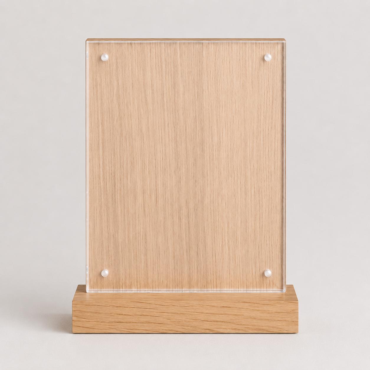 Set 10 pezzi Supporto in legno da banco Personalizzato , Espositore 3D Legno Scuro Segnatavolo Ristorante Bar espositore in legno per prezzi