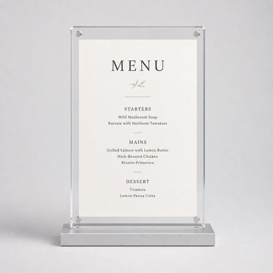 Set 12 pezzi Supporto in plexiglas da banco Personalizzato , Espositore Segnatavolo Ristorante Bar espositore in legno per prezzi