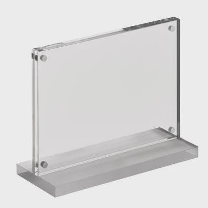 Set 12 pezzi Supporto orizzontale in plexiglas da banco Personalizzato Espositore Segnatavolo Ristorante Bar espositore in legno per prezzi