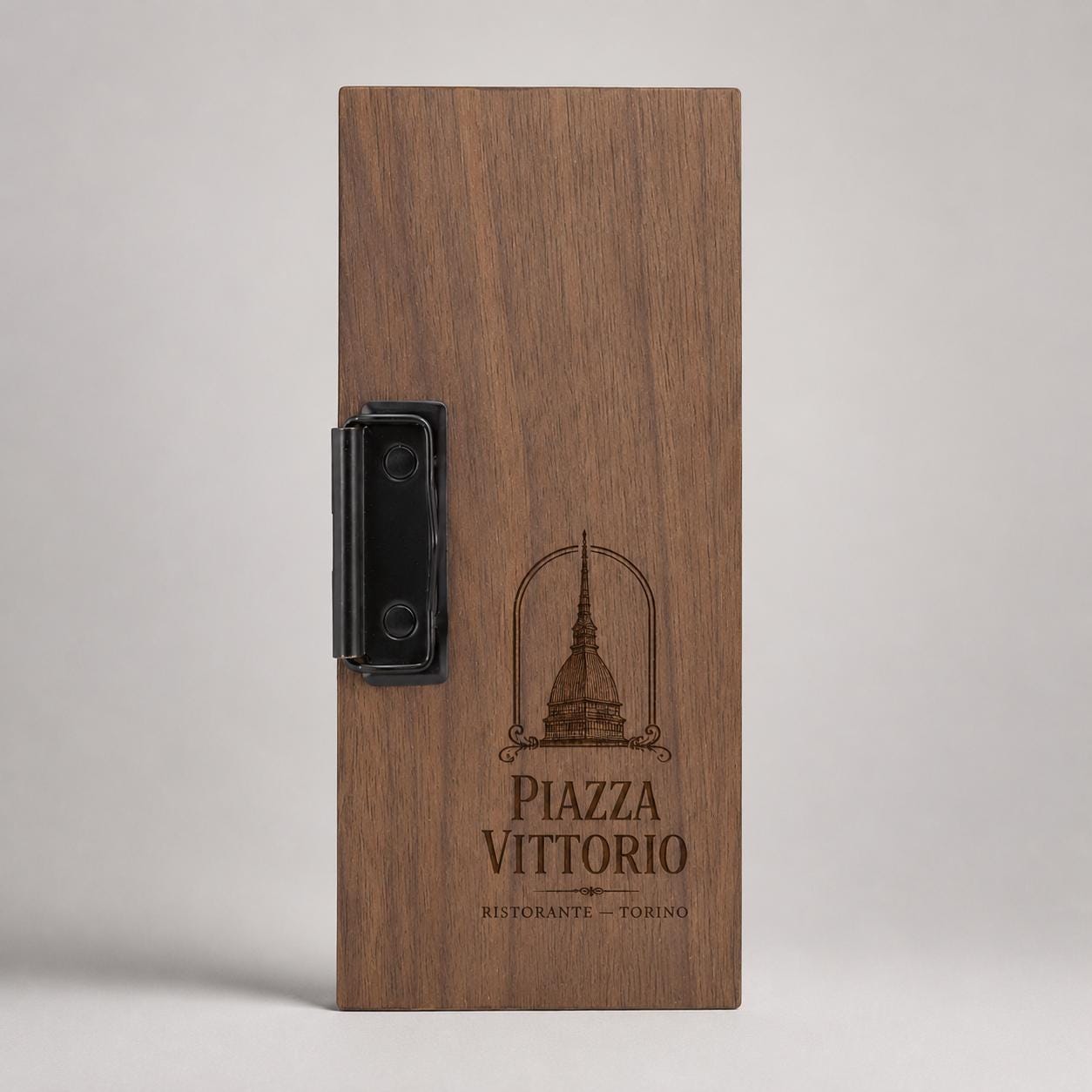 Set portaconto in legno di noce laccato personalizzati con incisione laser