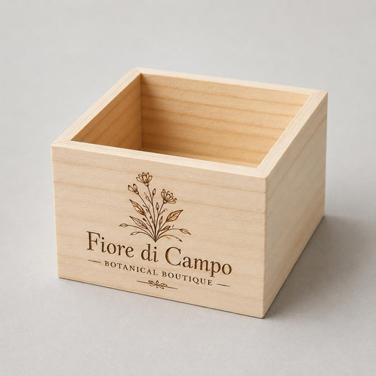 Scatole Portaoggetti Legno Grezzo, 4 Pezzi Piccole Quadrate legno, 10 x 10 x 6 cm Scatole Di Legno Senza Coperchio Organizer, Artigianato