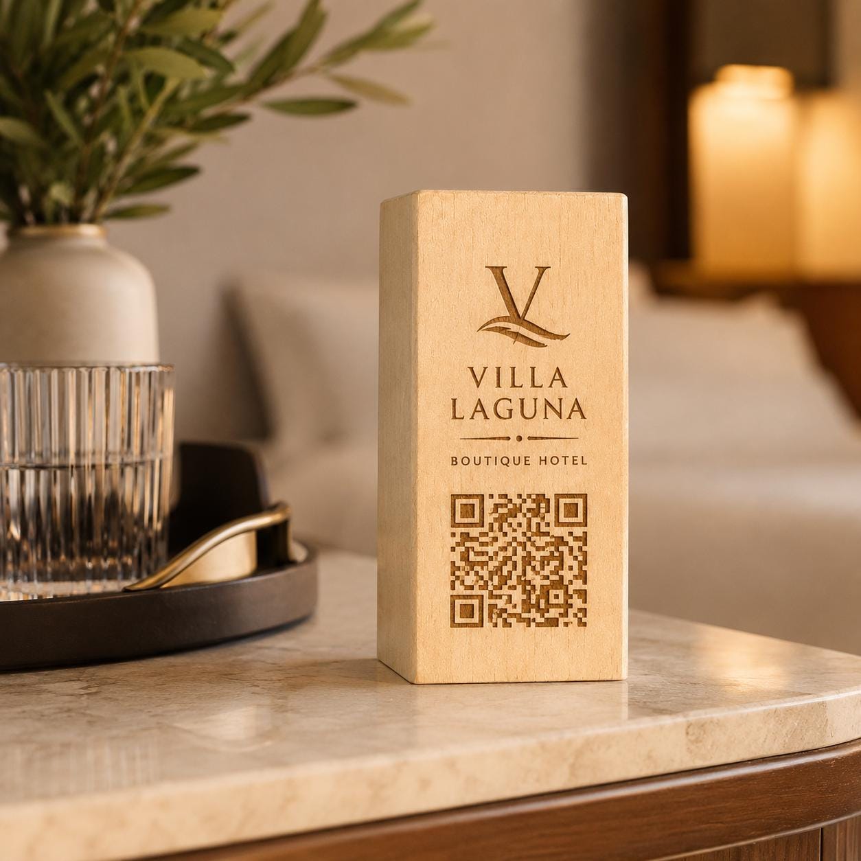 Blocchi di legno qr code grande legno di tiglio per intaglio, blocchetti di legno naturali qr code ecologico in legno, 15×5×5 cm
