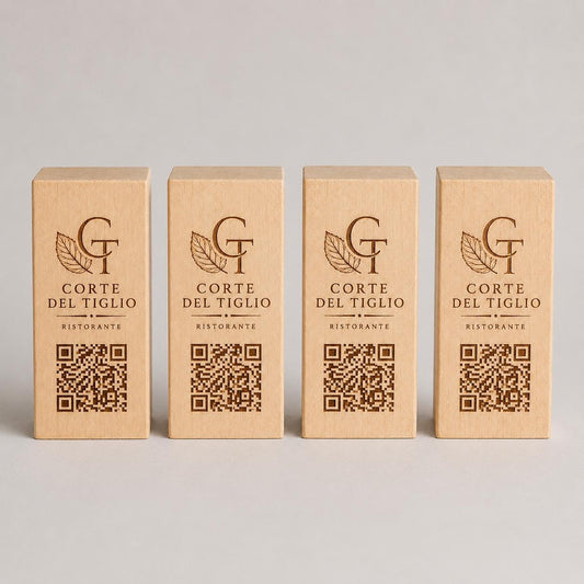 Blocchi di legno qr code grande legno di tiglio per intaglio, blocchetti di legno naturali qr code ecologico in legno, 15×5×5 cm