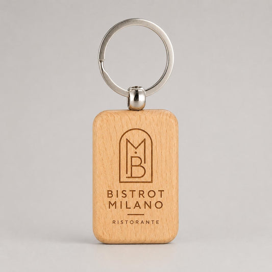 25 Pezzi Portachiavi in Legno Personalizzato incisione laser personalizzate regalo portachiavi con logo forma rettangolare per bnb hotel