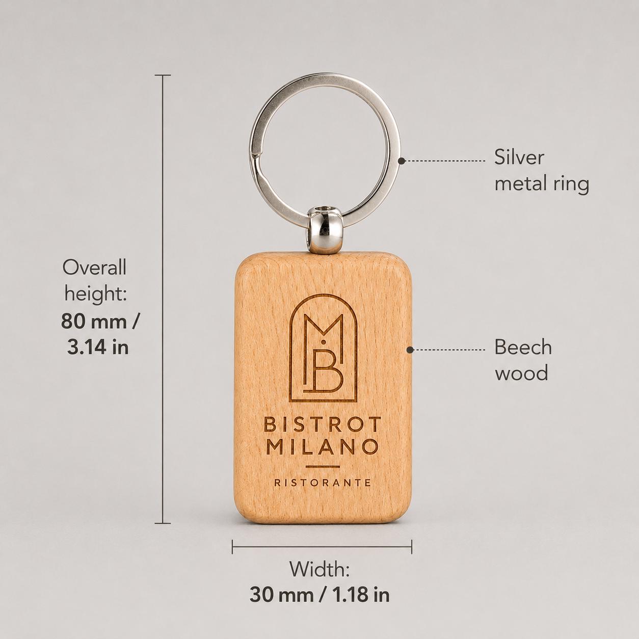 25 Pezzi Portachiavi in Legno Personalizzato incisione laser personalizzate regalo portachiavi con logo forma rettangolare per bnb hotel