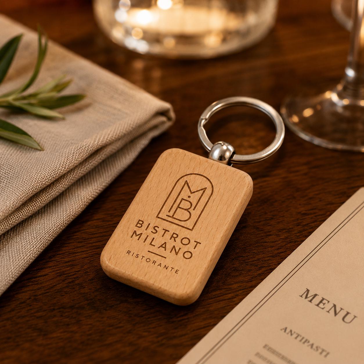 25 Pezzi Portachiavi in Legno Personalizzato incisione laser personalizzate regalo portachiavi con logo forma rettangolare per bnb hotel