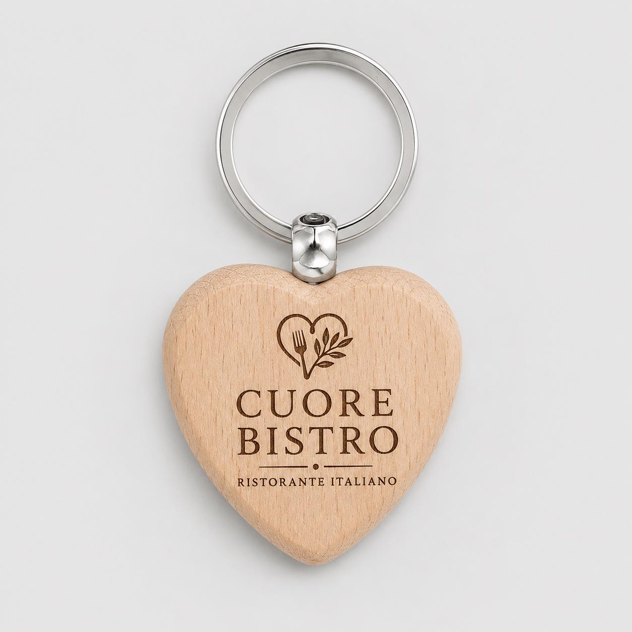 25 Pezzi Portachiavi in Legno Personalizzato Portachiavi in legno personalizzato con incisione laser – forma cuore