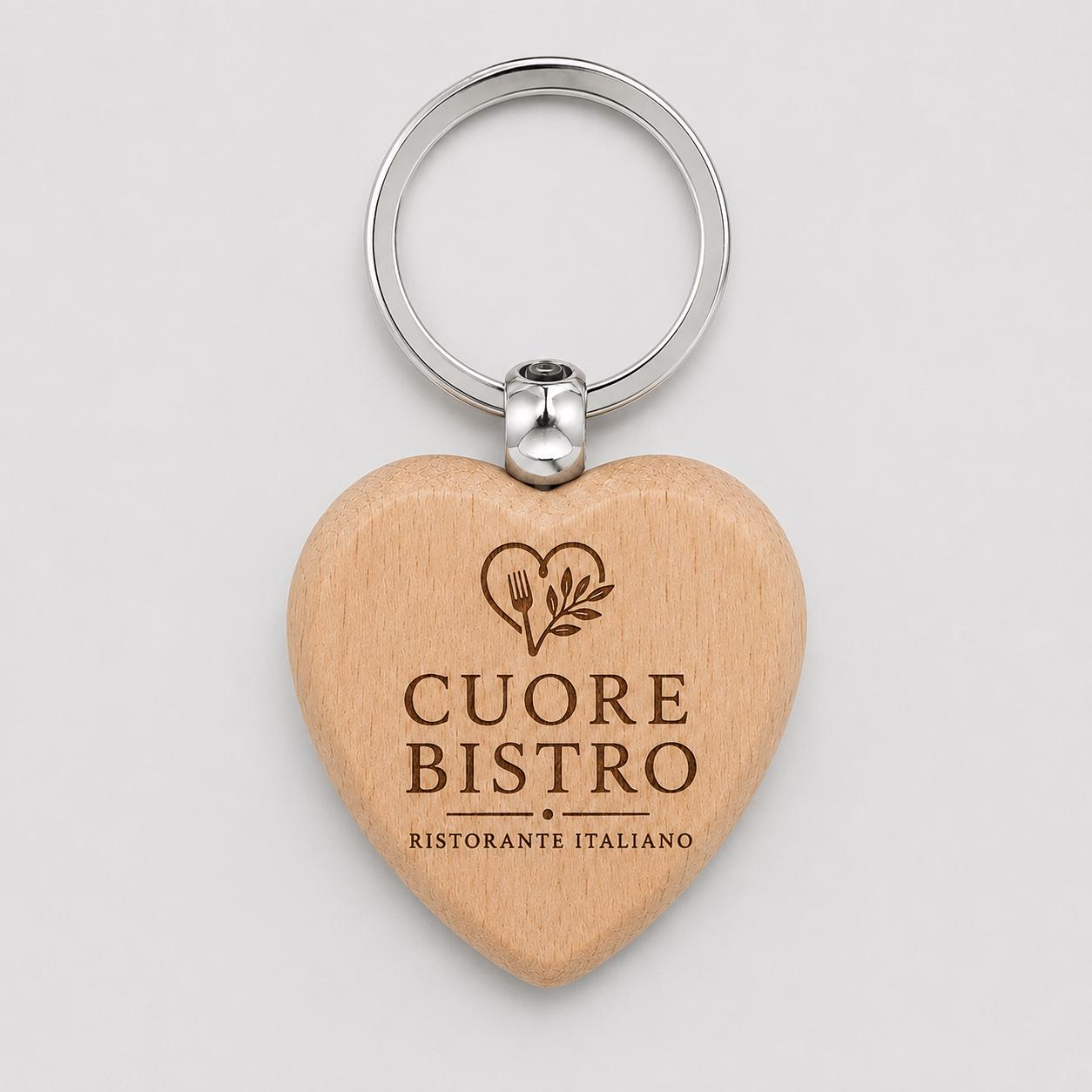 25 Pezzi Portachiavi in Legno Personalizzato Portachiavi in legno personalizzato con incisione laser – forma cuore